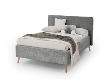 Polsterbett >Riva mit BK< Liegefläche 140x200 cm, Mouse, Stellmaß: 165x112x216cm (BxHxT)