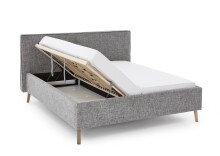 Polsterbett >Riva mit BK< Liegefläche 160x200 cm, Mouse, Stellmaß: 185x112x216cm (BxHxT)