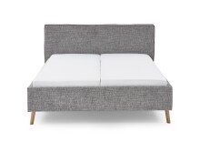 Polsterbett >Riva mit BK< Liegefläche 160x200 cm, Mouse, Stellmaß: 185x112x216cm (BxHxT)