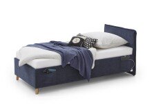 Polsterbett >Fun< Liegefläche 90x200cm, City Dunkelblau, Stellmaß: 103x90x215cm (BxHxT)