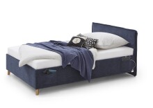 Polsterbett >Fun< Liegefläche 140x200cm, Dunkelblau, Stellmaß: 153x90x215cm (BxHxT)