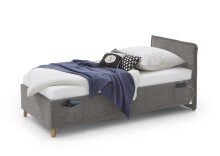 Polsterbett >Fun< Liegefläche 90x200cm, City Grau, Stellmaß: 103x90x215cm (BxHxT)