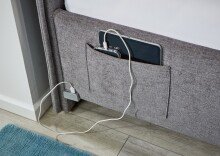 Polsterliege >Fun< Liegefläche 120x200cm, City Grau, Stellmaß: 133x90x215cm (BxHxT)