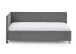 Polsterliege >Fun< Liegefläche 140x200cm, City Grau, Stellmaß: 153x90x215cm (BxHxT)