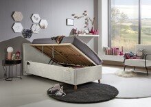 Polsterbett >Fun mit BK< Liegefläche 90x200cm, City Beige, Stellmaß: 103x90x215cm (BxHxT)