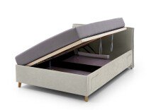 Polsterbett >Fun mit BK< Liegefläche 120x200cm, City Beige, Stellmaß: 133x90x215cm (BxHxT)