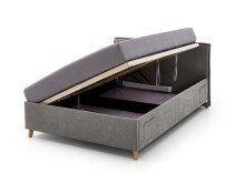 Polsterbett >Fun mit BK< Liegefläche 120x200cm, City Grau, Stellmaß: 133x90x215cm (BxHxT)
