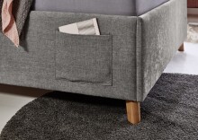 Polsterbett >Fun mit BK< Liegefläche 140x200cm, City Grau, Stellmaß: 153x90x215cm (BxHxT)