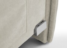 Polsterliege >Fun mit BK< Liegefläche 120x200cm, City Beige, Stellmaß: 133x90x215cm (BxHxT)