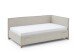 Polsterliege >Fun mit BK< Liegefläche 120x200cm, City Beige, Stellmaß: 133x90x215cm (BxHxT)