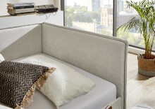 Polsterliege >Fun mit BK< Liegefläche 140x200cm, City Beige, Stellmaß: 153x90x215cm (BxHxT)