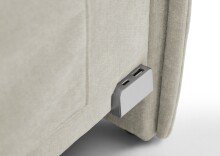 Polsterliege >Fun mit BK< Liegefläche 140x200cm, City Beige, Stellmaß: 153x90x215cm (BxHxT)