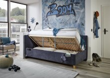 Polsterliege >Fun mit BK< Liegefläche 90x200cm, Dunkelblau, Stellmaß: 103x90x215cm (BxHxT)