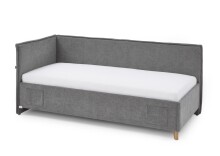 Polsterliege >Fun mit BK< Liegefläche 120x200cm, City Grau, Stellmaß: 133x90x215cm (BxHxT)