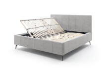 Polsterbett >Lizzano mit BK< Liegefläche 160x200cm, hellgrau, Stellmaß: 178x115x219cm (BxHxT)