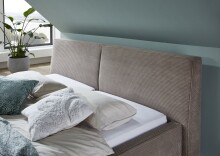 Polsterbett >Magnum< Liegefläche 160x200cm, taupe, Stellmaß: 192x95x229cm (BxHxT)