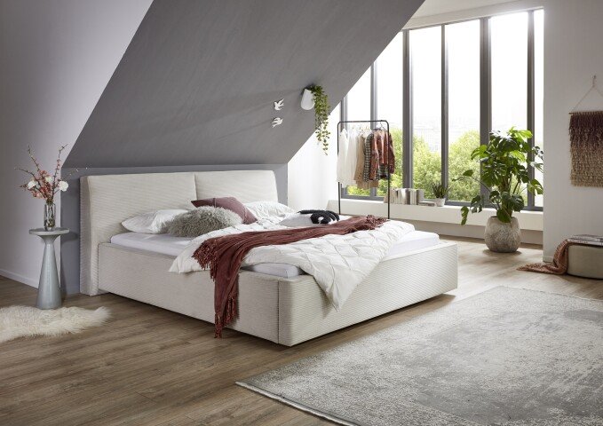 Polsterbett >Magnum< Liegefläche 160x200cm, beige, Stellmaß: 192x95x229cm (BxHxT)