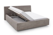 Polsterbett >Magnum mit BK< Liegefläche 160x200cm, taupe, Stellmaß: 192x95x229cm (BxHxT)