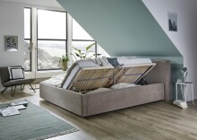 Polsterbett >Magnum mit BK< Liegefläche 180x200cm, taupe, Stellmaß: 212x95x229cm (BxHxT)