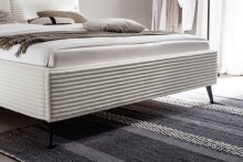 Polsterbett >Matera< Liegefläche 160x200cm, hellbeige, Stellmaß: 187x107x221cm (BxHxT)