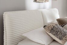 Polsterbett >Matera< Liegefläche 160x200cm, hellbeige, Stellmaß: 187x107x221cm (BxHxT)