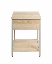 Beistelltisch >37780< Nachttisch, 1 Schublade, Eiche Dekor/Kaschmirgrau - 40x55x40cm (BxHxT)