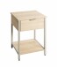 Beistelltisch >37780< Nachttisch, 1 Schublade, Eiche Dekor/Kaschmirgrau - 40x55x40cm (BxHxT)