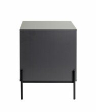 Nachtkonsole >52869< in anthrazit, eiche Dekor, schwarz  - 45x60x47 (BxHxT)