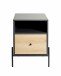 Nachtkonsole >52869< in anthrazit, eiche Dekor, schwarz  - 45x60x47 (BxHxT)