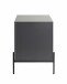 Nachtkonsole >52869< in anthrazit, eiche Dekor, schwarz  - 45x60x47 (BxHxT)