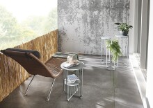 Beistelltisch >54185< in grau (Coolgrey), Metall - 49x36cm (HxD)