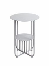 Beistelltisch >54185< in grau (Coolgrey), Metall - 49x36cm (HxD)