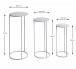 Blumentisch >54186< (3-teilig) in grau (Coolgrey), Metall - 70x30cm (HxD)