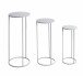 Blumentisch >54186< (3-teilig) in grau (Coolgrey), Metall - 70x30cm (HxD)