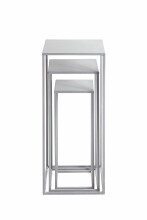 Blumentisch >54187< (3-teilig) in grau (Coolgrey), Metall - 18x50x18cm (BxHxT)