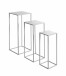 Blumentisch >54187< (3-teilig) in grau (Coolgrey), Metall - 18x50x18cm (BxHxT)