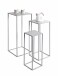 Blumentisch >54187< (3-teilig) in grau (Coolgrey), Metall - 18x50x18cm (BxHxT)
