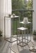 Blumentisch >54187< (3-teilig) in grau (Coolgrey), Metall - 18x50x18cm (BxHxT)