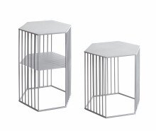 Satztisch >54192< (2-teilig) in grau (Coolgrey),...