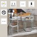 Satztisch >54192< (2-teilig) in grau (Coolgrey), Metall - 38x55x33cm (BxHxT)