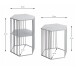 Satztisch >54192< (2-teilig) in grau (Coolgrey), Metall - 38x55x33cm (BxHxT)