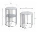 Satztisch >54192< (2-teilig) in grau (Coolgrey), Metall - 38x55x33cm (BxHxT)