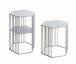 Satztisch >54192< (2-teilig) in grau (Coolgrey), Metall - 38x55x33cm (BxHxT)