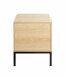 Nachtkommode >55496< 2 Schubladen, anthrazit, eiche Dekor, schwarz - 40x50x45 (BxHxT)