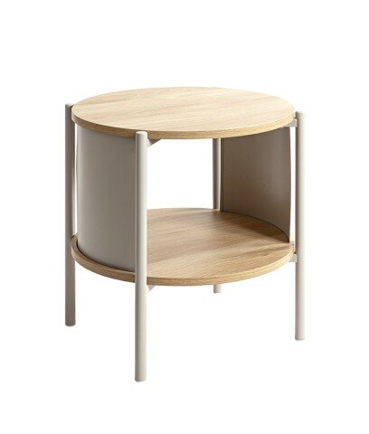 Beistelltisch >59135< in eiche Dekor, Kaschmirgrau - 44x44cm (HxD)