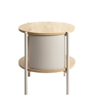 Beistelltisch >59135< in eiche Dekor, Kaschmirgrau - 44x44cm (HxD)