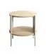 Beistelltisch >59135< in eiche Dekor, Kaschmirgrau - 44x44cm (HxD)