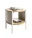 Beistelltisch >59135< in eiche Dekor, Kaschmirgrau - 44x44cm (HxD)