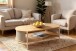 Couchtisch >59137< in Eiche Dekor, Kaschmirgrau - 100x37x54cm (BxHxT)