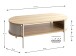 Couchtisch >59137< in Eiche Dekor, Kaschmirgrau - 100x37x54cm (BxHxT)